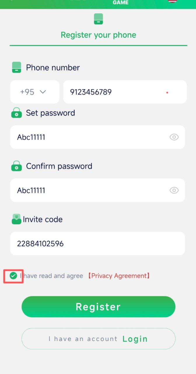 777 BigWin Register Step 4